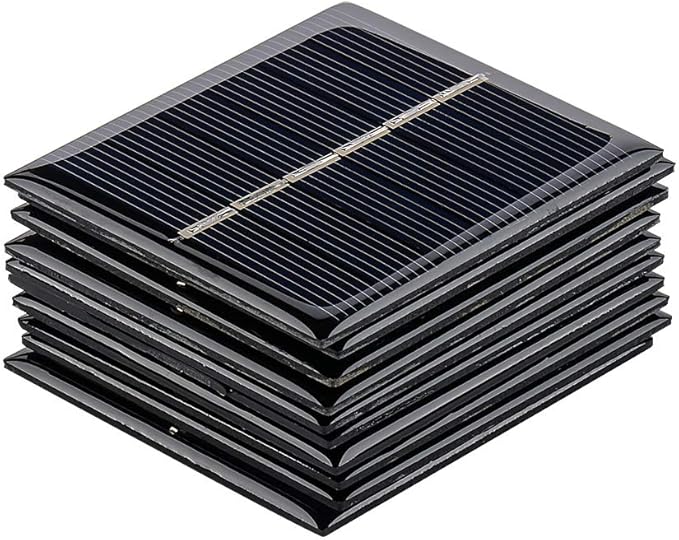 SUNYIMA 10Pcs 3V 120mA Micro Solar Panels Cells DIY Solar Epoxy Plate Electric Toy Materials Photovoltaic Cells Charger 60mmx55mm/2.36"x2.16"
