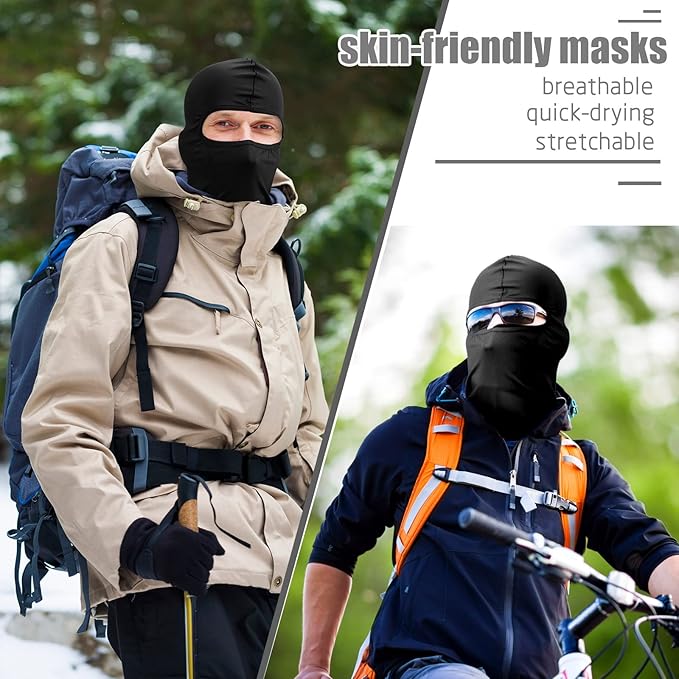 30 Pcs Balaclava Ski Face Mask Full Face Cover Mask UV Protection Cooling Neck Gaiter Summer for Men Women Winter Outdoor