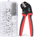 Zhushan JST Connector Kit with Molex Crimper - Includes 720PCS JST-SM Kit, AWG 24-16 (0.25-1.5mm²) - Crimper for AMP-TE 2.8/4.0/4.8/6.3, JST-SM2.54/XH2.54/VH3.96