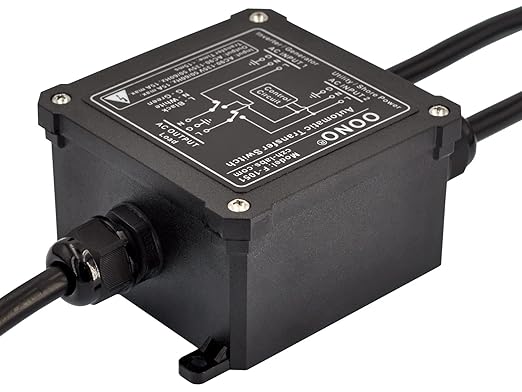 OONO AC120V 15Amp Automatic Transfer Switch, ATS Auto Transfer Switch (NEMA 5-15P/R)
