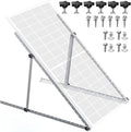 45in Adjustable Solar Panel Tilt Mount Brackets, Anodizing Foldable Tilt Legs, Support 100 200 300 400 Watt Solar Panels 1-2Pcs, Solar Panel Stand for Roof, Off-Grid, RV and Boat