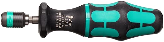 Wera 05074716001 Kraftform 7461 Hexagon Torque Screwdriver, 1/4" Head, 1.2-3.0 Nm Pre-Set Adjustable Torque Range