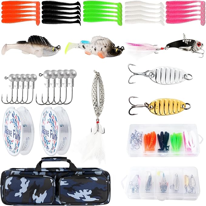 Telescopic Fishing Rod Reel Combo 2PCS 6.89FT Collapsible Fishing Pole Spinning Reel Lures Accessories with Fishing Bag Portable Fishing Rod Kit for Saltwater Freshwater Travel Fishermen Gift