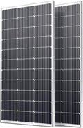 200W Solar Panel, 2Pcs 100 Watt Solar Panel with High-Output Design,High Efficiency Monocrystalline PV Module,RV Essentials,Ideal for 12V/24V System,RV,Rooftop,Home,Off-Grid