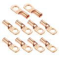 Ampper Heavy Duty Copper Wire Lugs, UL Eyelets Ring Crimp Copper Terminal Connectors for Battery Cable Ends and More (8 Awg, 3/8" Ring, 10 Pcs)