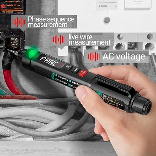ANENG Pen Type Digital Multimeter AC/DC Voltage Tester 6000 Counts Intelligent Professional Current Meter Non-Contact Voltmeter Sensor Pen Test with Resistance Continuity Capacitance Diode Live Wire