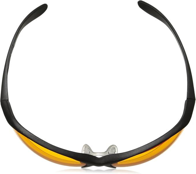 Howard Leight by Honeywell Vapor II Sharp-Shooter Anti-Glare Shooting Glasses, Orange Lens (R-01537),Black/Orange,Large
