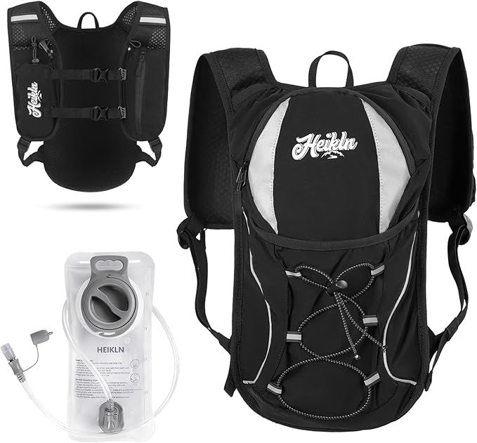 Hydration Backpack,Lightweight Water Backpack with 2L Water Bladder Running Hydration Vest Backpack for Hiking Running Cycling Hiking
