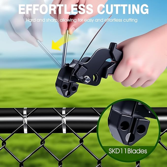 Cable Tie Gun，Stainless Steel Zip Tie Gun, Special Tool For Fastening And Cutting Metal Cable Ties. Stainless Steel Zip Tie Tool Used to Repair Fence, Pipe Wrap, Outdoor bundling
