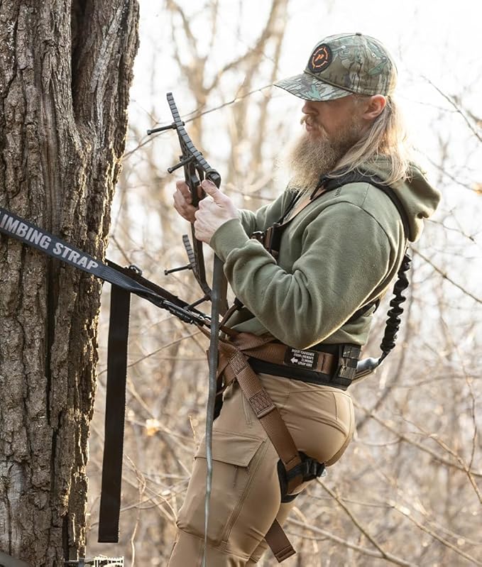 Malta Hunting Safety Hunter's Elite Safety Harness Set with Tree Strap, Deer Drag/Suspension Relief Strap