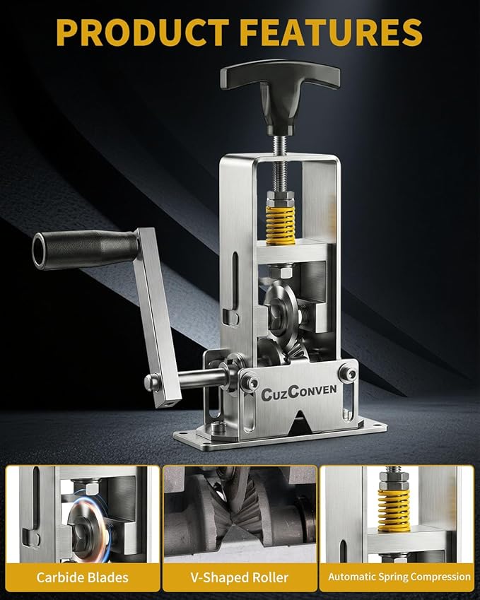 Wire Stripper Machine,0.03-1 Inch Wire Stripping Machine with Hand Crank,Portable Steel Frame Drill Powered Stripping Tool for Scrap Copper Wire Cable Recycling