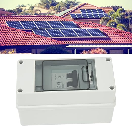 1000V 20A DC Miniature Circuit Breake, 2P PV System DC Mini Circuit Breaker with Box, IP65 Solar PV Disconnect Switch for PV Array, RV Solar
