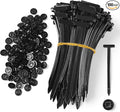 100 pcs Nylon Universal Cable Ties Buckle – Heavy Duty Self-Locking Zip Ties with Pin & Button, UV-Resistant Fasteners for Auto Repair