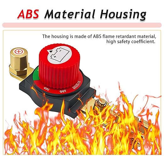 2025 New Top Post Battery Disconnect Switch,12-48V Car Battery Kill Switch,Suitable for 17-18 mm terminals,Battery Disconnect Switches are Mainly Used in Automobiles, Rvs, Boats, Solar Panels