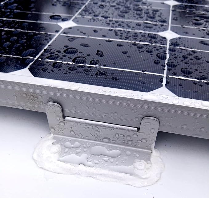 MOUYAT Set of 24 Solar Panel Mounting Bracket, Aluminum Alloy Panel Z Brackets Kit with Nuts and Bolts, Supporting Hardware for Solar Panel, RV, Roof, Boat, Caravans, Off-Grid, Silver