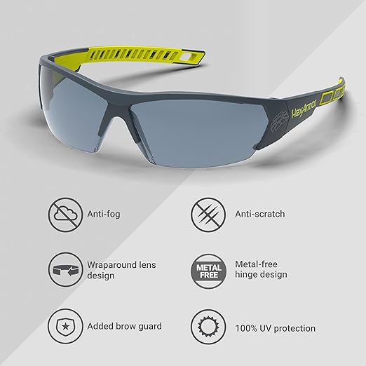 HexArmor MX250 Variomatic Safety Glasses for Men and Women | Transition Lenses | Anti-Fog | Scratch-Resistant | Metal-Free | Certified ANSI Z87| 100% UV Protected Eyewear