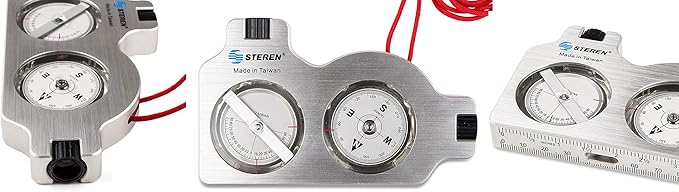 STEREN Multifunctional Surveyor Compass with Clinometer | Durable Aluminum Satellite Finder & Inclinometer | Accurate Tripod-Mountable Compass for Forestry, Offroad Surveying, and Site Navigation