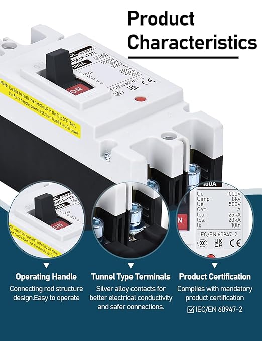 DIHOOL DC Main 100 Amp Circuit Breaker, Battery Disconnect Switch for Boat Trolling Motor Marine ATV Trailer