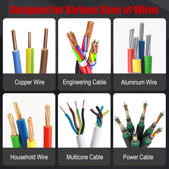 Wire Stripper Machine Gauge Wire 3-17mm, Manual & Electric Drill Compatible Copper Wire Stripping Tool with 6 Channels 5 Blades, Scrap Wire Stripping Machine for Efficient Cable Stripping