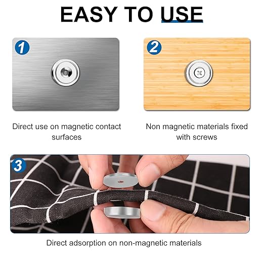 LOVIMAG 12 Pack Cabinet Magnets, Neodymium Cup with Countersunk Hole, 30lbs Strong Rare Earth for Doors, Holding Tools, Lifting, Hanging - 0.78 * 0.2 inch