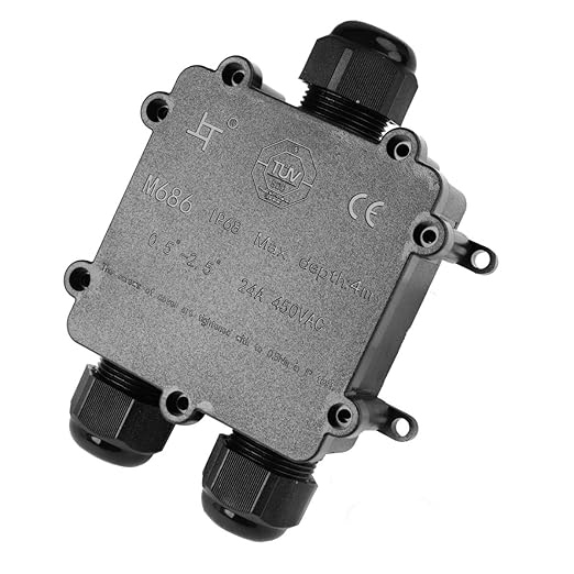 3 Way Electrical Junction Box, La Vane IP68 Waterproof 3 Way Cable Connector Lighting Connector Electric External Coupler, Cable Gland Ø 4-14mm