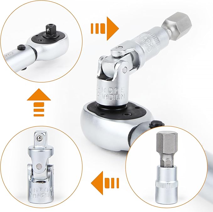 CARTMAN 1/4-inch Drive Click Torque Wrench Dual-Range 20-240 LB.IN/2.26-27.12N.M for MTB E-Bike and Moto Maintenance