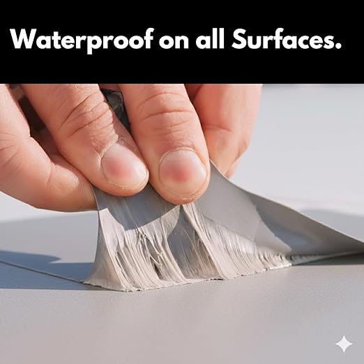 HSS Sealant Tape with MicroSealant - Waterproof Commercial Roofing Tape for Roof and RV Repair - UV- & Weatherproof - Grey - 4 inch x 50 feet