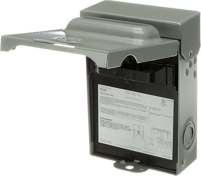 ABB TF30RCP • Weatherproof Fused AC Disconnect Switch • AC Disconnect 30A 240V • 1 Phase N3R • Horsepower Rated • 10kAIC