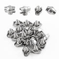 M2 Stainless Steel 304 Wire Rope Clips Clamp, Simplex Single Bolt Cable Clamp for 1/16" Diameter Wire Cable 20Pcs