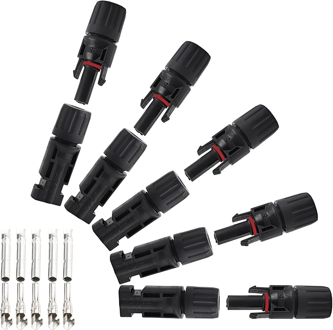 10PCS IP67 Waterproof Solar Connector Solar Panel Cable 5 Pairs PV Connectors Male/Female (5Pairs 10AWG)