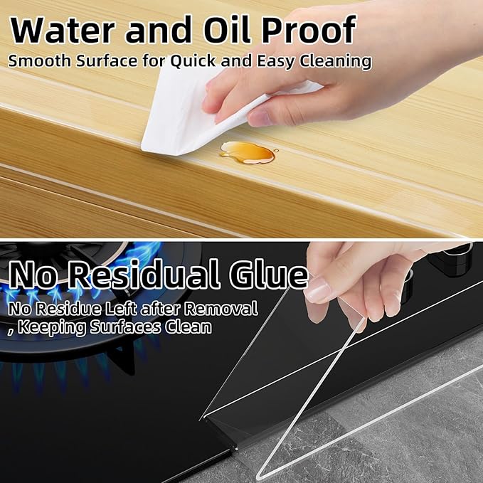2Pack Baby Clear Edge Protector 1.2in X 9.84FT(19.68FT Total) Child Protection Desk Corner Anti-Bump Home Wrap Invisible, Anti-Sharp Edge Protect