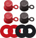 Ampper Top Post Plastic Battery Post Caps, Battery Post Terminal Cover Insulator Protector W/Washers for Car, Vehicle, RV and Boat (Cap, 2 Sets)