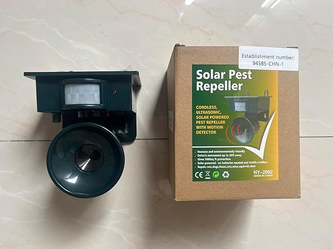 2026 New Solar Ultrasonic Bird Repellent Devices Bird Deterrents for Outside Pigeon Repeller Outdoor Animal Repellent Outdoor to Keep Woodpecker Pigeon Out of Patio Balconies Garden