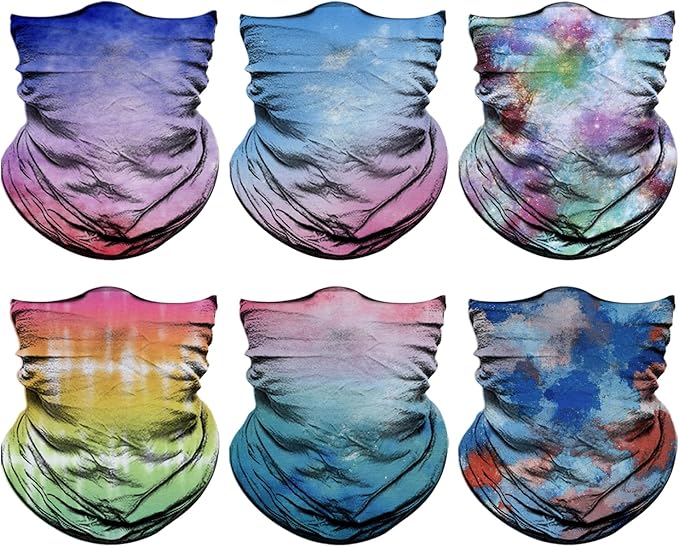 Venswell Neck Gaiter Face Mask Men Women,Seamless Bandana Rave Face Cover Scarf Mask,Balaclava,Headband, Head Wrap,Headwear