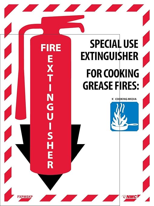NMC FXPMSKP SPECIAL USE EXTINGUISHER Sign - 9 in. x 12 in. PS Vinyl Fire Extinguisher Safety Sign with Graphic