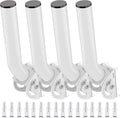 Wireless Bridge Mount, 4-Pack 11 in Dual Screw Locking J Pole Mounting Bracket for Wall or Pole, 160° Angle Adjustable, 1.38 in OD, for CPE, Access Point, TV Antenna or Weather Station