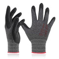 DEX FIT Nitrile Work Gloves FN330, 12 Pairs, 3D-Comfort Stretchy Fit, Firm Grip, Thin & Lightweight, Touch-Screen Compatible, Durable, Breathable & Cool, Machine Washable; Black Grey XXL (11)