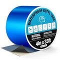 RV Roof Tape Blue 4" x 33ft, Upgraded Butyl Sealant Tape Heavy Duty Joist Tape for Decking, Waterproof Tape for Metal Roof Patch, Pool Cover & Window Leak Sealing, Boat Repair