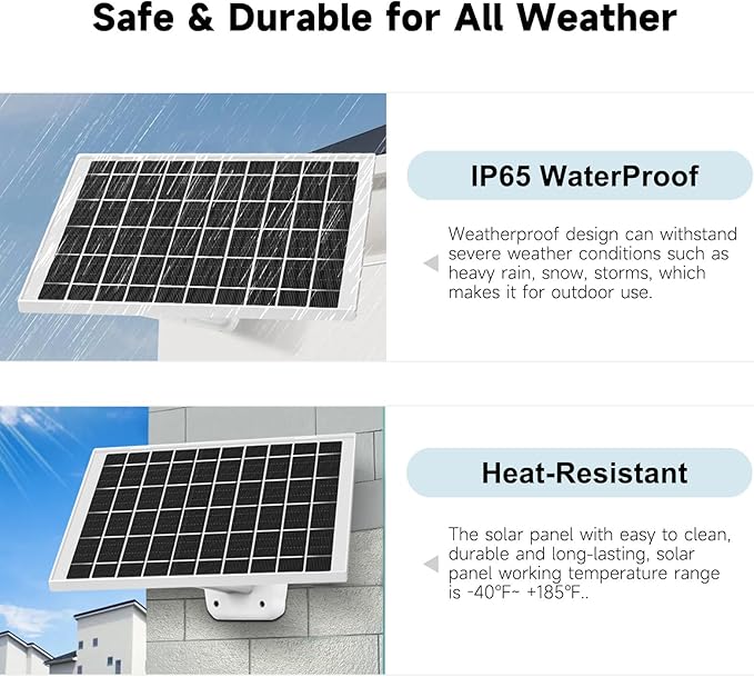 4 Pack 7W Solar Panel Charger Compatible with Arlo Essential 2K Outdoor 2nd Gen, Arlo Essential XL Camera 2nd Gen Solar Panel for Arlo USB C Cam with USB Type C, Micro USB Adapter, IP65 Waterproof
