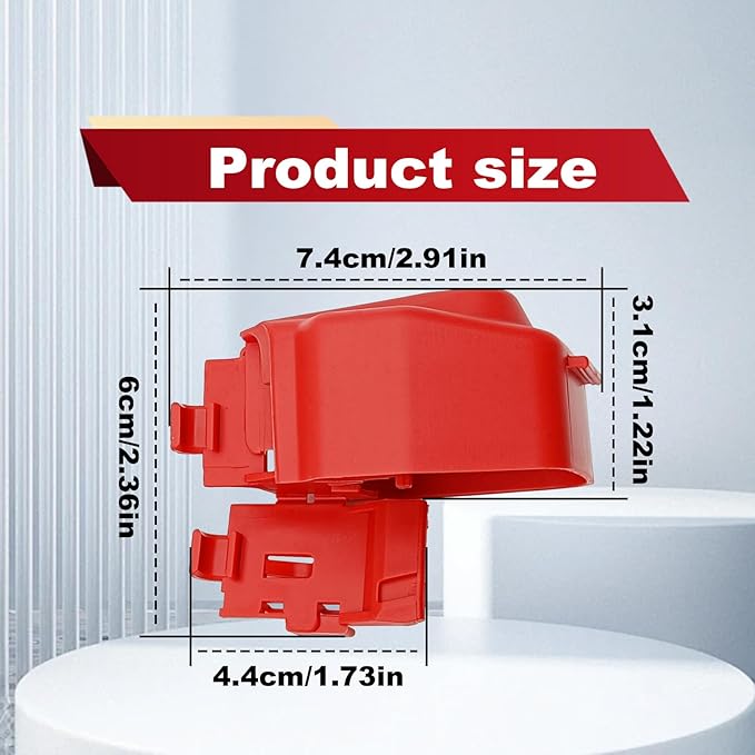 Red Positive Battery Terminal Cover for Honda Accord CRV Civic Odyssey Pilot 2005-2015 and Acura ILX MDX RDX ZDX 2007-2021