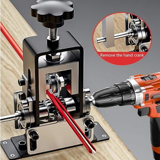 Manual Wire Stripping Machine Gauge Wire 0.06-1 inches,Scrapping Copper Wire Peeler Machine,Drill Powered Hand Crank Wire Stripper Tool for Scrap Copper Recycling