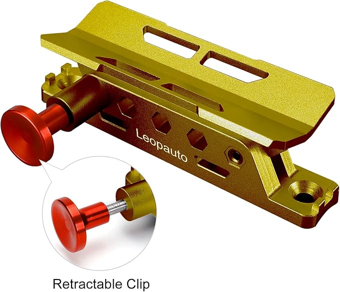 Universal Fire Extinguisher Mount, Aluminum Quick Release Roll Bar Fire Extinguisher Bracket Holder with 8 Clamps Compatible with Jeep Wrangler JK TJ JL JKU Polaris RZR Ranger UTV, Gold