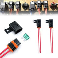 partsPTT IP67 Waterproof in-Line ATO/ATC Blade Fuse Holder 30A with Cover, 12 AWG Wire, Automotive & Marine for Small Boats, Fishing Boats, Speedboats, Outboard Circuits (2 Pack)