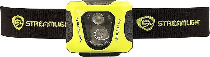 Streamlight 61420 Enduro Pro 200-Lumen 2250-Candela Ultra-Light LED Headlamp with AA Batteries and Elastic Strap, Box, Yellow