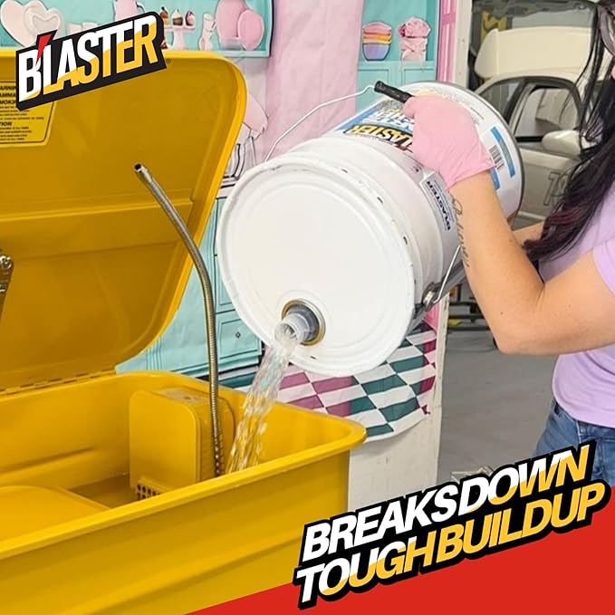 B’laster Parts Washer – Parts Cleaner Solvent – High Flashpoint Formula Cleans Oil, Grease & Grime, No Residue, Works on Metals, Most Plastics & Painted Surfaces – 5‑Gallon