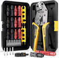 Solar Crimper Tool Kit for 14-10 AWG Solar Panel Cable with 1 Pcs Solar Crimper and 6 Pairs Solar connectors and 1 Pair Spanner Wrench,Solar installation assembly Tools,Solar crimping tool kit