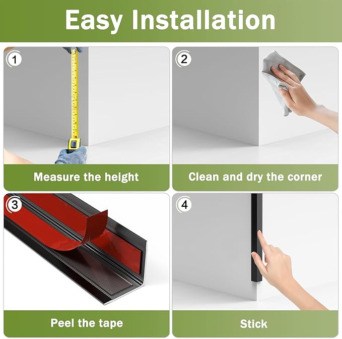 Aluminum Corner Guards L Molding Corner Guards with 90° Angle 35 X 1.6inch Stick Metal Corner Protector Molding for Wall Table Door Frame Protection and Decoration (3 Pack)