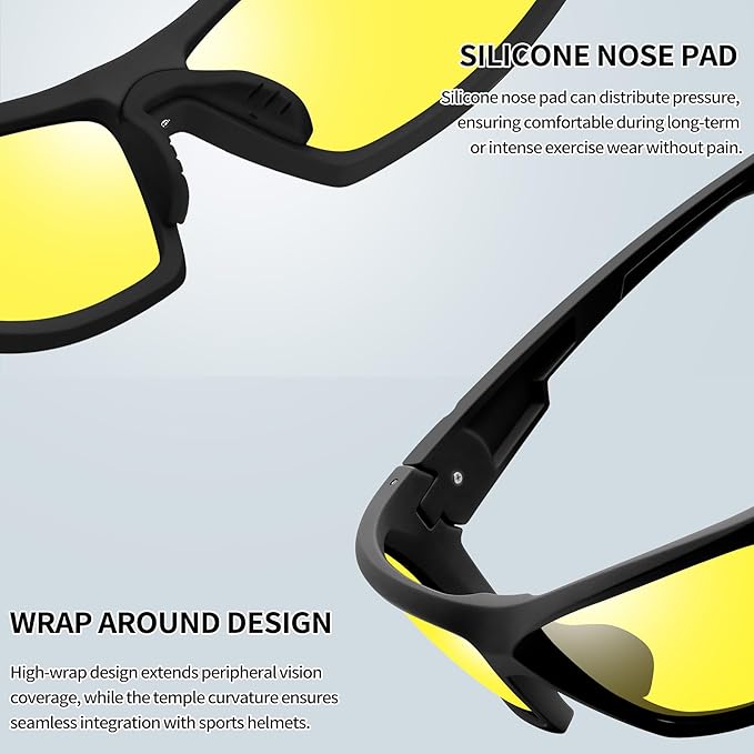 Joopin Sports Sunglasses Polarized UV400 Protection Wrap Around Sun Glasses Shades for Men Women