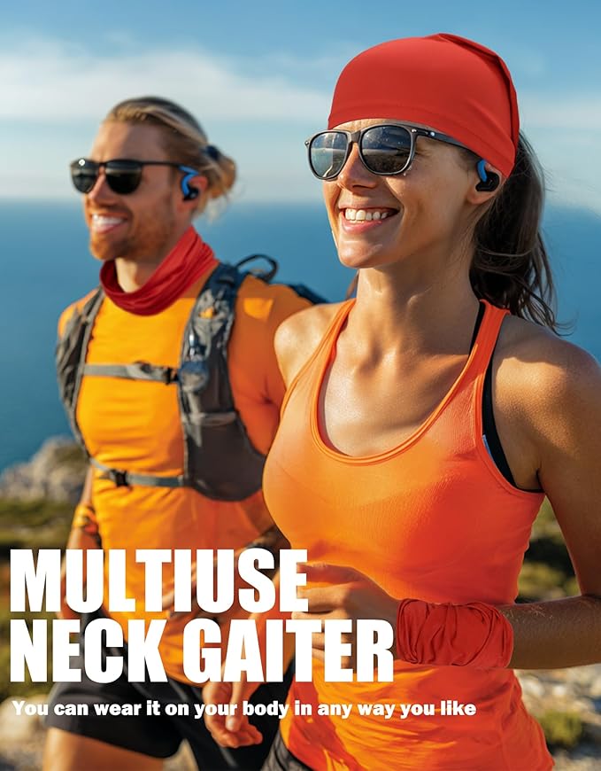 JHYWELL Cooling Neck Gaiter Face Mask, UV Protection Masks Gator, Windproof Bandana for Skiing, Fishing, Hiking, Cycling