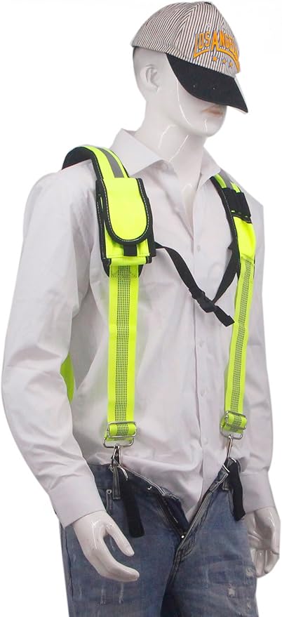Cedriany Tool Belt Suspenders for Work Belt Suspenders Heavy Duty Padded with Attachment Loops for Men